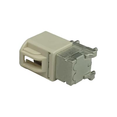 Cina Mini Fakra Connector Tipo PCB/Panel Mount Angolo destro attraverso il buco Codice B bianco in vendita