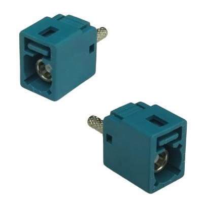 China WaterBlue Color FAKRA Z Connector Straight Type For Car Radio Antenna for sale