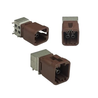 China Quad Mini Fakra Stecker 4Pin Automobil HFM Quad Stecker zu verkaufen