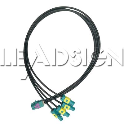 China Quad Fakra Cable Coaxial 4 em 1 Cable de dados automotivo Código Z Cable à venda