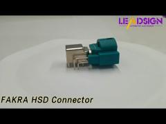 PCB FAKRA HSD Connector 6GHz Z Female Zinc Alloy For Automotive