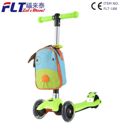 China Fashionable PU kids new maxi kick scooter with bag for riding toy, new kickboard scooter for sale