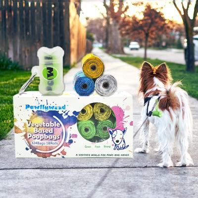 China Viable Wholesale Custom Black Pet Poop Bag Biodegradable Dog Waste Bag With Dispenser for sale