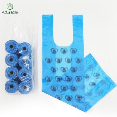 China Sustainable Custom Printed Biodegradable Cornstarch Dog Grip Poop Waste Bag for sale