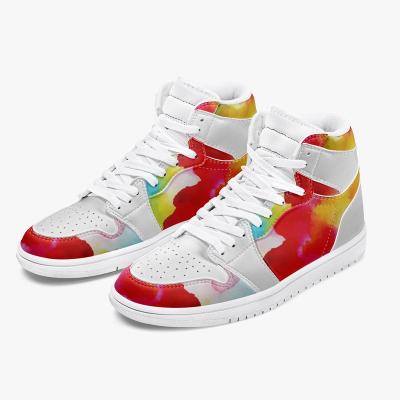 China Walking Shoes Wholesale Custom Logo Design Pattern High Quality 1 MOQ Print OEM High Top Basketball Sneakers Shoes for sale