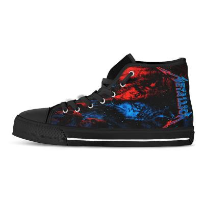 China Fashion Trend Custom Design For High Top Canvas Shoes Sneakers For Men Running Shoes 2022 for sale