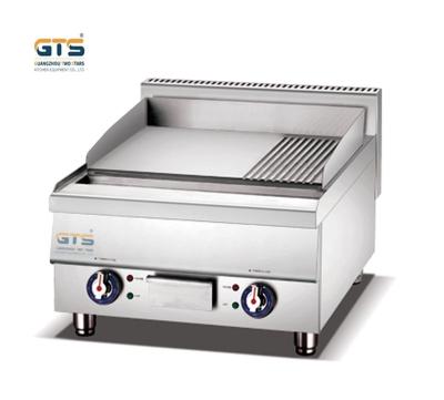 China Commercial Hotel Catering Restaurant Supplies Table-Top Electric Griddle half flat half pit griddle Burger cooking Grilling en venta