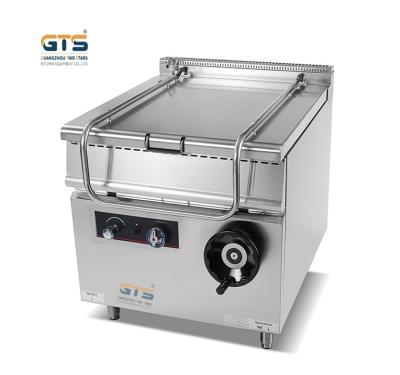 China Commercial Kitchen tilting brat Gas Tilting Braising Pan Automatic Jacketed Kettle 80L Boiler Catering Supply restaurant ranges à venda