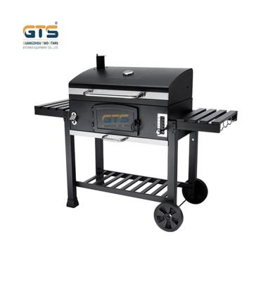 China Outdoor BBQ Grill Charcoal Oven Barbecue Outdoor Charcoal Barbecue Patio Backyard Cooking Wagon Trolly Barbecue Stand Smokeless for sale