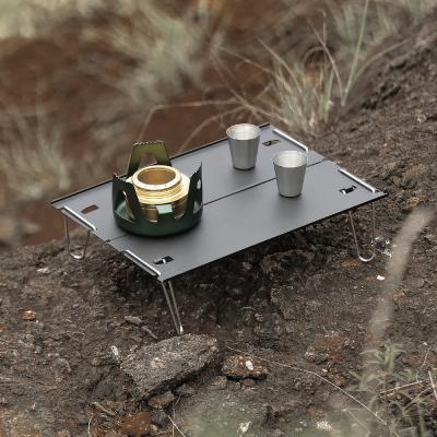 China Detachable Easy To Assemble Easy To Carry Splice Aluminum Universal Small Barbecue Outdoor Convenient Folding Camping Tea Table for sale