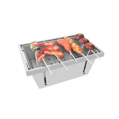 China Easily Assembled Customize Portable Barbecue Grill Folding Stainless Steel Charcoal BBQ Outdoor Grill for sale