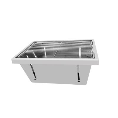 China Easily Assembled Outdoor Camping Folding BBQ Grills Stainless Steel Charcoal Grill for sale