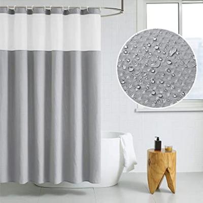 China Modern American Waffle Double Layer Detachable Waterproof Shower Curtain For Bathroom for sale