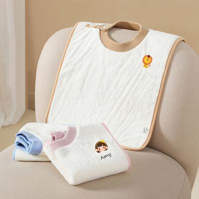 China Hot Selling Infant Bibs Infant Washcloth Waterproof Coral Velvet Embroidery Baby Bibs for sale