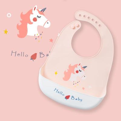 China Infant Bibs Food Grade North European Machine Made Silicon Waterproof Baby Silicon Bibs For Consumption for sale