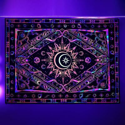 China Factory supply direct frosted purple light wall background fabric frosted wall tapestry for room for sale