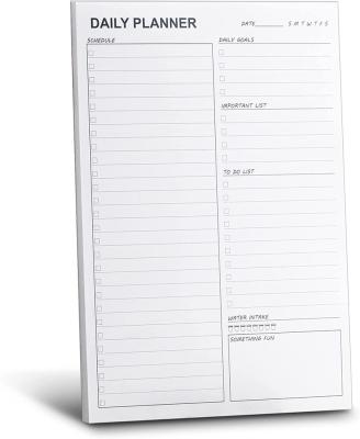 China Loose Leaf Daily Planner Pad Women 6.7 x 9.8 in 58 Sheet Undated Teardrop Off Planner Pads for sale