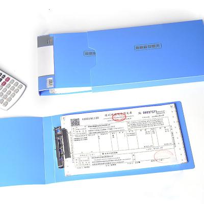 China Large Capacity Invoice Folder VAT Folder Envelope Check Folder Financial Bill Folder Special Blue Invoice Box for sale