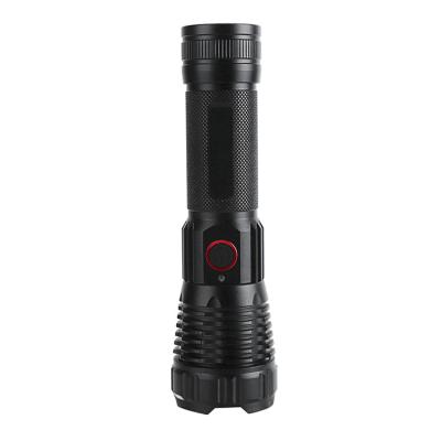 China High Power Zoomable Flashlight 2022 High Power XHP50 2000 Type-C Zoomable Flashlight 5V Power Bank Function Beam Long Range LED Lumens Fill Portable Torch for sale