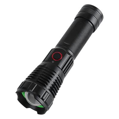 China High Power Zoomable New XHP50 Flashlight 2000 Type-C Zoomable Long Range LED Function Beam Fill Lumens Portable Torch 5V Input and Output Flashlight for sale