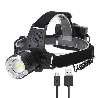 China High Brightness Zoomable Headlight USB Rechargeable XHP70 3000 LM LED Zoomable Headlight Charging Waterproof IPX6 Long Beam Head Torch for sale