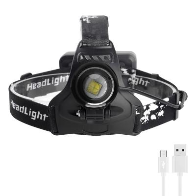 China XHP50 High Power Zoomable Headlight IP65 USB Long Beam LM LED Beam Range 2000 Headlight Rechargeable I/O Rechargeable Zoomable Waterproof Long Function for sale