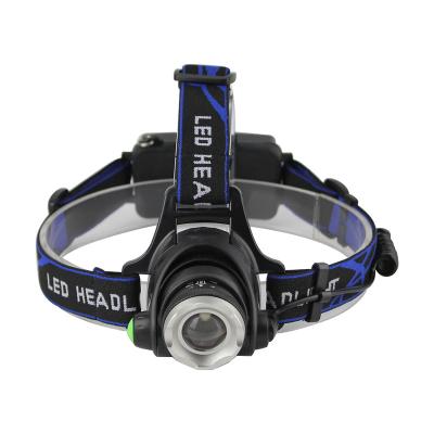 China DC Charging Zoomable Headlight Zoomable T6 LED Rechargeable Headlamp 200 Meters Range DC Beam Charging 90 Degree Ignition Angle Adjustable Head Torch for sale