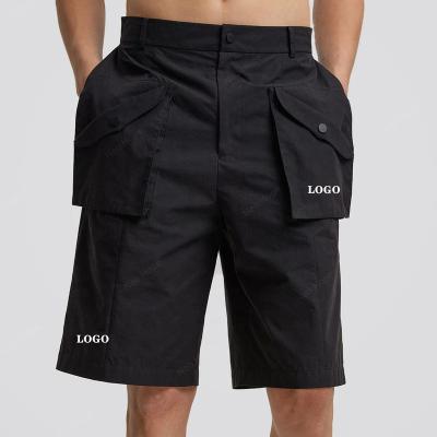 China Anti-Wrinkle Custom Design Luxury Mens Loose Fit 3D Pockets Cargo Shorts Mens Polyester Hybrid Nylon Elasticity Street Cargo Casual Shorts for sale