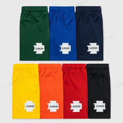 China Custom High Quality Anti-wrinkle Screen Print Mens Mesh Shorts Summer EE Basic Polyester Running Vintage Elastic Waist Sweat Mesh Shorts for sale