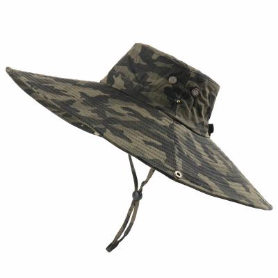 China breathable & Wholesale Camouflage Boonie Hat Men Sports Sun Bucket Waterproof Outdoor Polyester Fishing Hiking Hats for sale