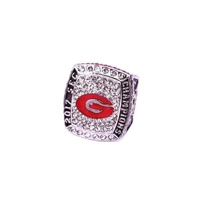 China Casual/Sporting Drop Shipping Zinc Alloy Engraving Inside NCAA Georgia Bulldogs SMART 2017 SEC Championship Rings For Fans for sale