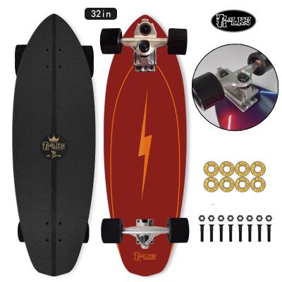 China Youth Blks P7 Surf Skateboard 7 Ply Maple Wood Deck Carving Surfboard Skate for sale