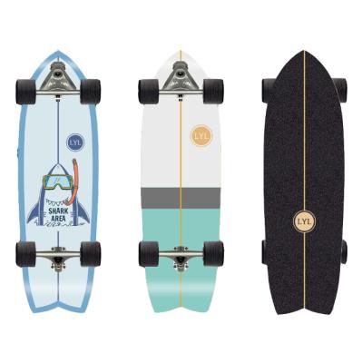 China Youth LAIER Surf Skateboard Best Quality CX7 Carver Land Surfing Traning Surf Stripe for sale