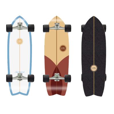 China Newest Youth LAIER Surf Skateboard Design CX4 CX7 S7 Truck 7ply Maple Surf Skate for sale