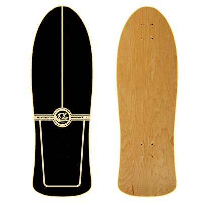 China Custom Cheap High Quality 33inch Youth Laier Empty Skateboard 7 Ply Canadian Wooden Deck Surfskate for sale