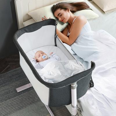 China Durable+adjustable+Mobile Best Selling American Styler Bedside Baby Bedside Factory Price Crib Sleeper Cradle Side Baby Crib Infant Hutch for sale