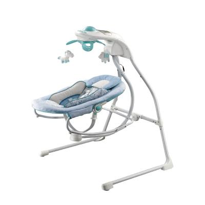 China Baby Infant Swing Chair Safety Confortable 2022 Swing Seat Cradle Electric Rocking Swing with Light and Toys for sale