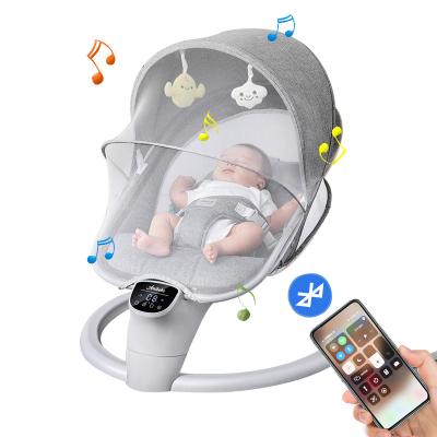 China Durable+Adjustable+Mobile Smart Electric Swing Cribs Geometric Vertical Baby Rocking Bed Crib For Babies for sale