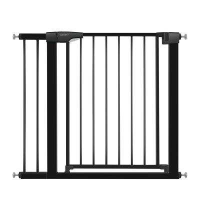 China Eco-freindly Black Iron Gate Baby Fence Security Gate Temporary Toddler Guardrail Gate for sale