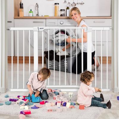 China Kids Adjustable Metal Gate Toddler Eco-freindly Extension Fence Gate Baby Safety Temporary Lock Gate For Stairs for sale