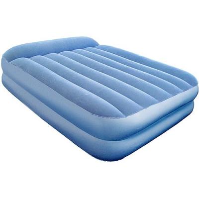 China Double size Comfortable PVC Flocked inflatable air bed / air mattress for sale