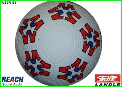 China Customize Adult Size Soccer Ball , Size 4 Indoor Football in White and Red for sale