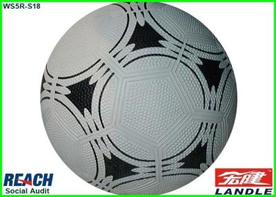 China Professional Size 3 Rubber Footballs , Awesome White and Black Soccer Ball for sale