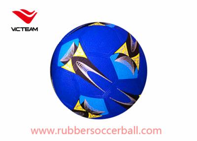 China Rubber Size 5 Soccer Ball / Blue Footballs for children play games for sale