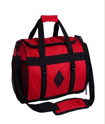 China Red water - resistant nylon shoulder sports bag for women / men for sale