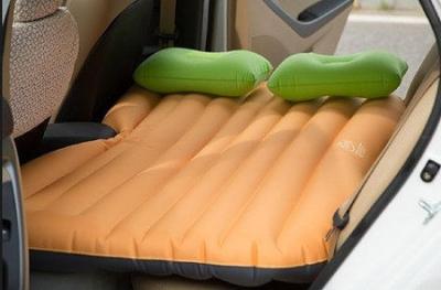 China Merged PVC double Inflatable Car Bed flocking and car mattress for sale