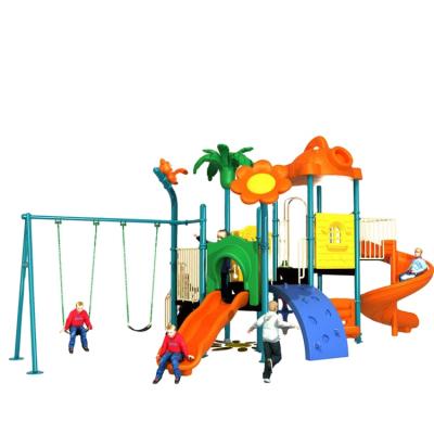 China Newly Plastic Kids Outdoor Playground Outdoor Playground Swing And Slide Set for sale