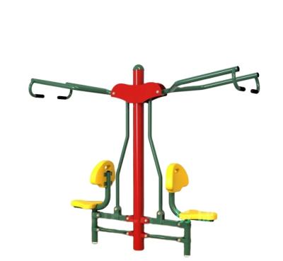 China Communities Park Outdoor Double Steel Sit Pull Trainer Fitness Equipment For Adult for sale