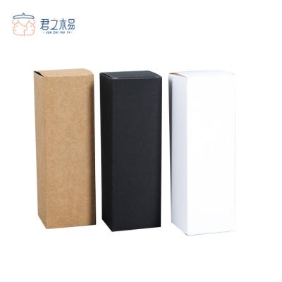 China Recyclable Custom Small White Cosmetic Kraft Cardboard Box Packaging Bottle Essential Oil Custom Logo for sale