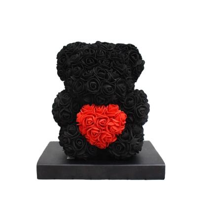 China PE Valentine's Day 25cm Bear Rose Gift Eternal Flower Rose Bear for sale